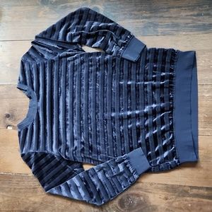 Calida velour stripe sweatshirt